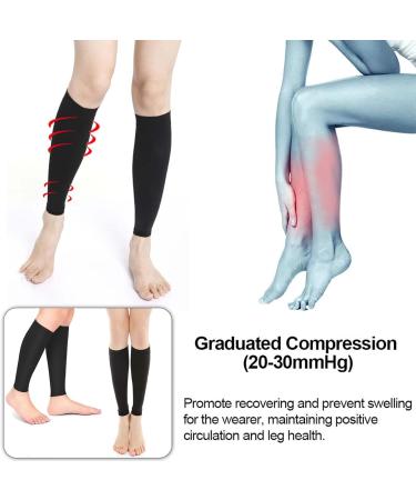 Shop Compression Stockings for Men & Women - Elastic Calves Support for Running & Sports (Black Size L) - Buy Online on GoSupps.com