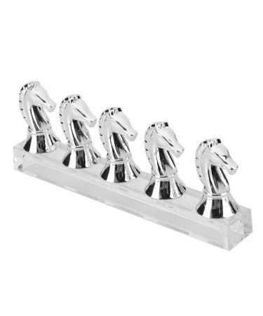 Premium Horse Head Nail Tip Exercise Stand with Magnet | Acrylic DIY Nail Art Display & Wrong Nail Support Holder (Silver) - Buy Online on GoSupps.com