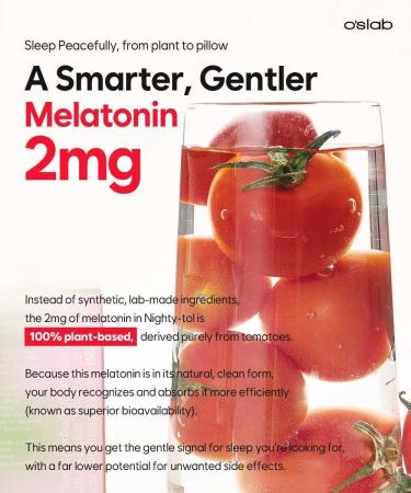 O'slab Nightlitol 2mg Melatonin & L-Theanine 200mg | GABA, Ecklonia Cava Extract Sleep Support Supplement | Natural Flavor Mint Chewables, Non-Pill | Women Wellness | 30 Mints - Buy Online on GoSupps.com