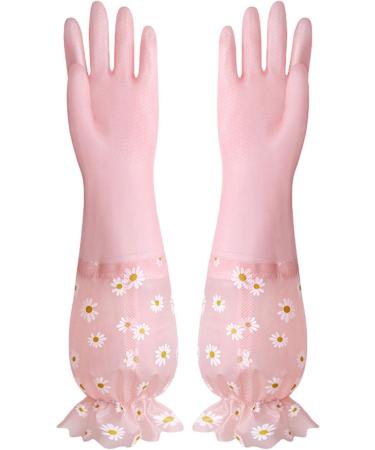 Cleaning Gloves - PVC Dishwashing Gloves Long Sleeves Waterproof Non-Slip Long Sleeve Kitchen Gloves Latex A/r - Buy Online on GoSupps.com
