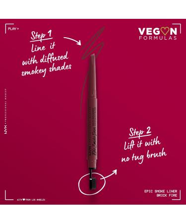 NYX Professional Makeup Smokey Eyes Eyeliner - Vegan Epic Smoke Liner in Brick Fire (Red) 06 | International Shipping Available - Buy Online on GoSupps.com