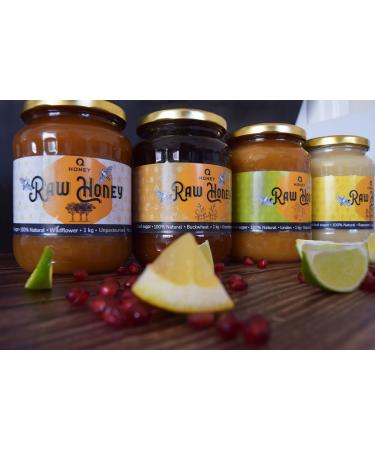 Pure Raw European Wildflower Honey | 100% Natural Unfiltered 1kg - High Protein & Mineral Content No Added Sugar - 2 Pack - Buy Online on GoSupps.com