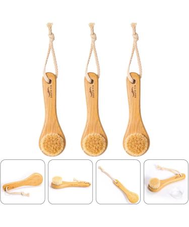 Cleaning Brush 3pcs Wood Cleaning Bristles Bamboo for Handle Cleansing Women Wooden Brush Natural Facial Removing Skin Cleanser Washing Massager Exfoliating and Exfoliation Men Face Women with (Size 13.6x4.2cm - Buy Online on GoSupps.com