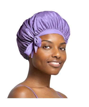 Stay On Satin Tie Bonnet (Lilac)