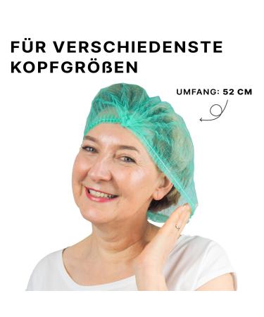 Buy Arnomed Disposable Hair Nets - 100 Pack Green Surgical Caps for Kitchen & Dental Hygiene | Unisex Hair Covers 52cm - Buy Online on GoSupps.com