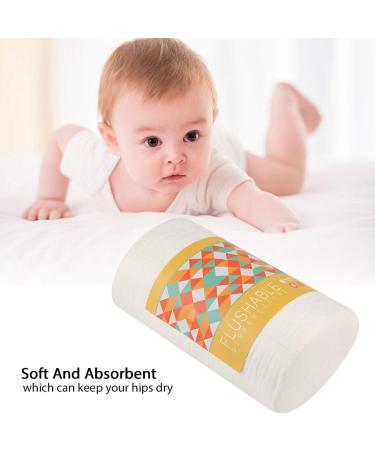 100 Pcs Bamboo Diaper Inserts - Unscented Soft & Disposable Cloth Diaper Liners for Gentle Care - Buy Online on GoSupps.com