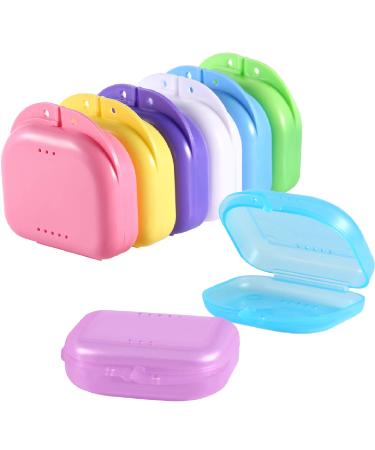 8 Pieces Teeth Retainer Case Orthodontic Mouth Guard Container Denture Storage Case