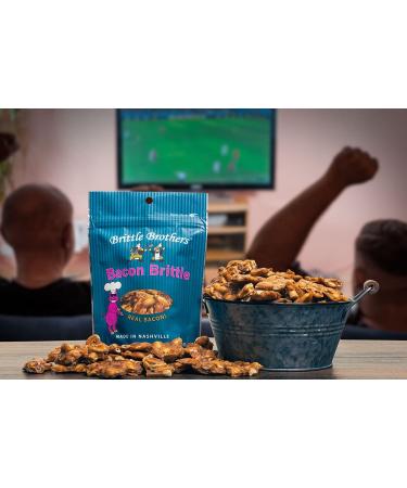 Bacon Peanut Brittle - 5 oz. Bag | #1 in America | 4x More Nuts | Gift Set Pack | Corporate Candy Snack Sampler for Birthdays, Valentines, Christmas | Brittle Brothers - Buy Online on GoSupps.com