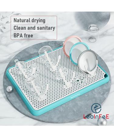 Baby Bottle Drying Rack - High Capacity Dryer for Bottles, Cups & Essentials (Light Blue) - Buy Online on GoSupps.com