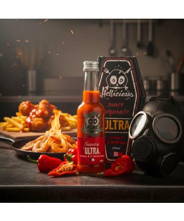 Sauce Ultra Hellicious Sauce piquante extr me au Carolina Reaper 1 500 000 Scoville Fabriqu e en France - Buy Online on GoSupps.com