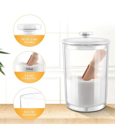 DOSTATNI 1000ML/33OZ Glass Bath Salt jar With Scoop Bath Salt Containers with Lids and Scoop Bath Salt Big Jar for Salt Candy Tea - Buy Online on GoSupps.com