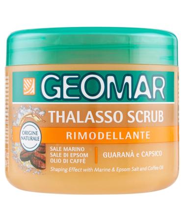 Geomar |Remodeling Thalasso peeling with sea salt epsom salt coffee oil and extracts from guarana and paprika made in Italy 600 g of coffee vanilla 600 g (1 Pack) - Buy Online on GoSupps.com