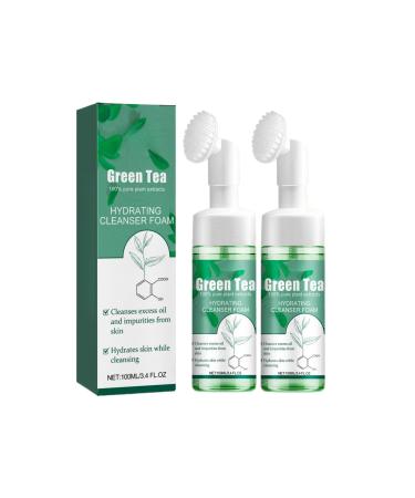 FFEEJ Green Tea Foaming Cleanser Deep Pore Cleansing Face Wash Fades Acne Marks Brightens & Nourishes Skin