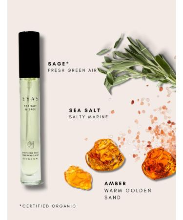 Organic Fragrance Mist (1 oz Sea Salt & Sage) 0.33 Fl Oz (Pack of 1) Sea Salt & Sage - Buy Online on GoSupps.com