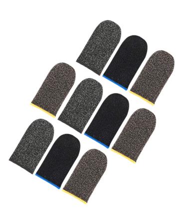 5 Pairs Finger Cot Basketball Finger Protector Screen Touch Finger Cover Fabric Finger Sleeve Controller Touchscreen Finger Sleeve Game Finger Cover Accessories Fiber Thumb