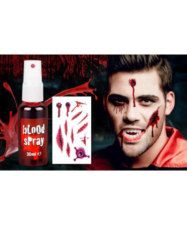Halloween Fake Blood Spray Makeup - Washable Zombie & Vampire Costume Blood | Realistic Blood Splatter for Men & Women Cosplay - Buy Online on GoSupps.com
