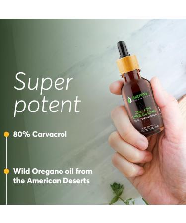 Sierra Organics Super Strength Oil of Oregano - 30ml - 80% Carvacrol - Certified Organic - Immune Support - Buy Online on GoSupps.com