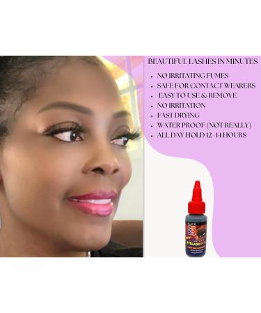 Salon Pro 30 Second Eyelash Glue for Strip Lashes - Fast-Drying Black Adhesive (1 Fl. oz) | International Shipping Available - Buy Online on GoSupps.com