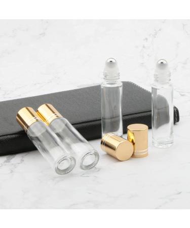 Rowiz 10PCS 10ml Essential Oils Roller Bottle Pearly Clear Glass Bottle Leakproof Glass Bottle With Stainless Steel Balls And Screwcap For Perfume & Aromatherapy Oils - Buy Online on GoSupps.com