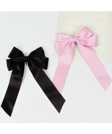 2 Pack Bow Hair Clips Black Hair Bows for Women Girls Large Bow Clips Hair Barrette Hair Accessories - Buy Online on GoSupps.com