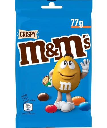 M&M'S CRISPY - Milk Chocolate and Puffed Rice Sweets - 16 x 77g Bags - Buy Online on GoSupps.com