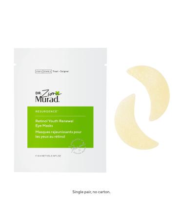 Murad Dr. Zion Retinol Youth Renewal Eye Masks   No-Slip Under Eye Patches for Fine Lines  Wrinkles  Crow s Feet and Puffy Eyes - Full Absorption Treatment Strips  1 Pair
