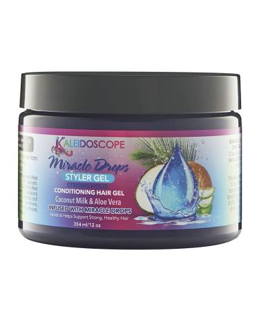 Kaleidoscope Miracle Drops Styling Gel | Strong Hold | Conditioning Hair Gel 12 fl oz