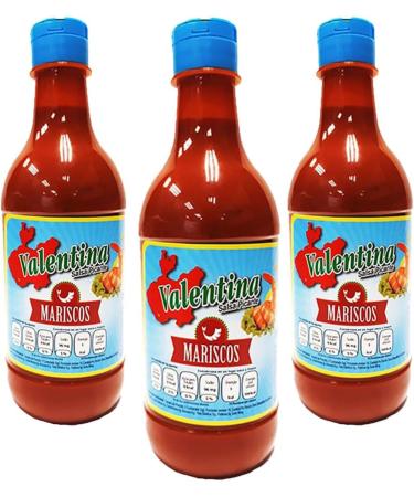 Valentina Mariscos 370ml (Pack 3) / Mexican Salsa Picante Medium Hot Sauce for Seafood - Buy Online on GoSupps.com
