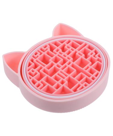 Makeup Brush Storage Box Makeup Brush Cleaner Mat Makeup Sponge Cleaner Braces Cleaner Makeup Brush Mat 2 in 1 Brush Mat Holder Pink Cute Silicone Brush 11x11cm Pink