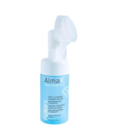 Alma K Pore Cleansing Foaming Mousse - Gentle Face Cleanser for Women - Hydrating Facial Cleanser with Salicylic Acid - Face Wash for Women - 3.7 Fl oz