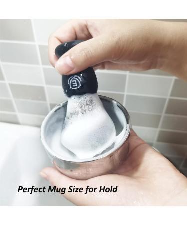 ECHOLLY Large Shaving Soap Bowl - Durable Metal Shave Mug for Cream & Soap - Double Layer Smooth Shave Unbreakable Mug with Heat Insulation - Buy Online on GoSupps.com