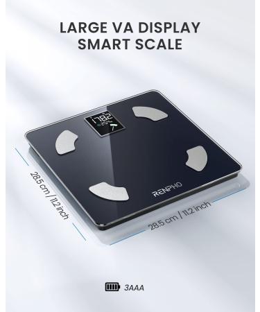 RENPHO Digital Body Weight & Fat Scale with Colored LCD Display | Smart Bluetooth BMI Analyzer & App | 13 Body Composition Metrics | 400lbs Capacity - Buy Online on GoSupps.com