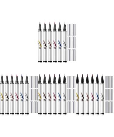 Healvian 24 Pcs 4 in One Makeup Pen Eyeliner Pen for Women White Eye Liner Pencils Lasting Eyeliner Abs