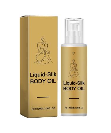 Silk Body Essence Oil Body Essence Oil 100ml Silk Body Essence Oil Silk Body Oil for Anti Wrinkle Anti Wrinkle Body Essence Oil Essence Oil to Smooth Skin Firming Extract Body Lotion