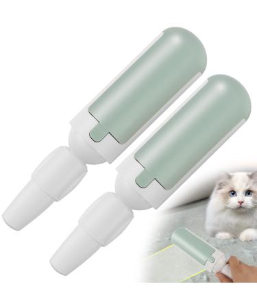 Reusable Pet Hair Remover Roller Washable Hair Remover Brush Pet Hair Removal Tool Device for Cat Dog Furniture Carpet Sofa Clothes (Green-2Pcs)