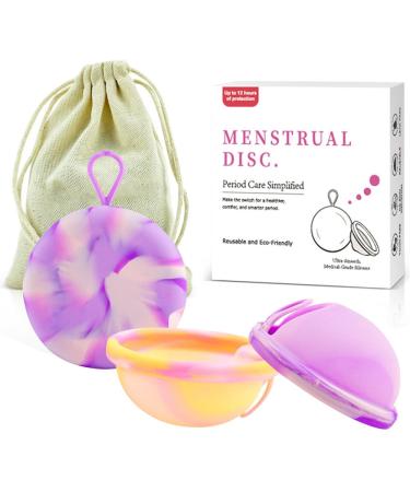 IxyHKB 2 pieces menstrual disc reusable menstrual cup exhaustive menstrual cup periodic disc made of silicone menstrual cup for sports swimming and intimacy (S+L) - Buy Online on GoSupps.com