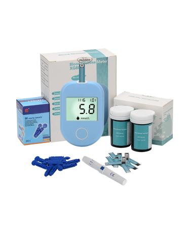 ThreeH Blood Glucose Meter Kit with 50 Blood Sugar Test Strips 1 Glucometer 50 Lancets 1 Lancing Device for Home Use Portable Blood Sugar Test Kit Diabetes Testing
