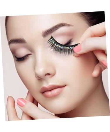 minkissy 50 Pairs Diamond False Eyelashes False Lashes Pestanas Postizas Naturales Glitter False Eyelashes Lash Clusters Gems Eyelash Cosplay Lashes Chemical Fiber Hard Stem Dense Cosmetic - Buy Online on GoSupps.com