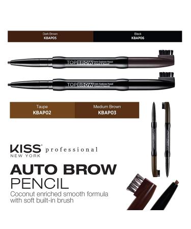 Kiss Professional TOP BROW Auto Pencil - Dark Brown (KBAP05) | Buy Online - Buy Online on GoSupps.com