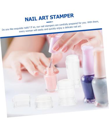 Ipetboom 4 Sets Nail Stamp Nail Art Seal Spachella Silicone Manicure Tools Silicone Scraper Silicone Nail Tools Manicure Transfer Seal Clear Jel Plastic Cosmetic Silicone Nails - Buy Online on GoSupps.com