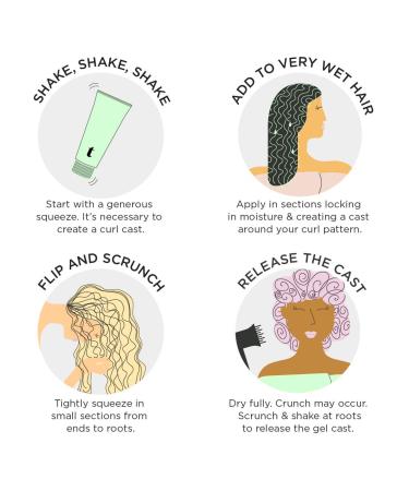 True Curl Light Hold Defining Hair Gel - Vegan & Cruelty-Free | For Frizz-Free Wavy & Curly Hair - Silicone, Sulfate, and Paraben-Free - 6 Fl Oz - Buy Online on GoSupps.com