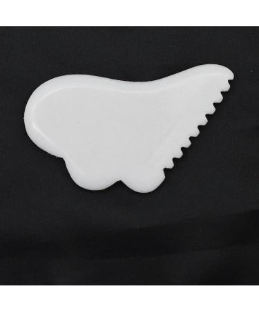 Butterfly Shape White Jade Facial Massage Tool | Ivory Face Massager for Glowing Skin - Shop Internationally - Buy Online on GoSupps.com
