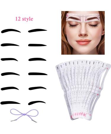 12PCS Eyebrow Shaping Tool Kits with Elastic Fixing Strap Silicone Material for Eyebrow Shapes (As Shown) - Buy Online on GoSupps.com