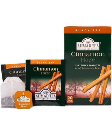 Ahmad Tea Cinnamon Haze Black Tea - 20 Teabags, 20 Count Pack - Premium Cinnamon Flavor - Buy Online on GoSupps.com