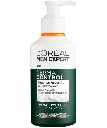 L'Oreal Paris Men Expert L'Or al Men Expert Anti-Blemish Facial Cleanser for Men - Cleansing Gel for Blemished and Acne-Prone Skin - Facial Cleanser with 2% Salicylic Acid and Niacinamide - Derma