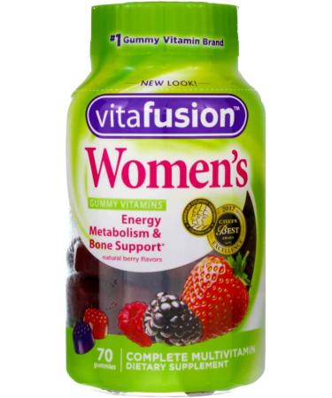 VitaFusion Womenâ€™s Complete Multivitamins - Natural Berry Gummies, 70 Count - Buy Online on GoSupps.com
