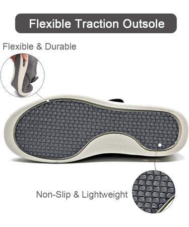 Orthoshoes Women's Diabetic Elderly Mesh Walking Sneakers - Grey, Size 6.5 - Buy Online on GoSupps.com