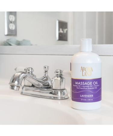 Lavender Massage & Body Oil - 12oz Soft Hydrating Nourishment | International Shipping Available - Buy Online on GoSupps.com