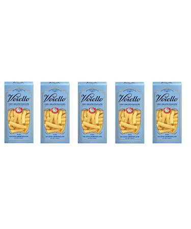 Barilla Set of 5 Voiello Lo Zito Arrotolato pasta shapes No. 194 - 100% Italian wheat - 500g - Durum wheat stoneware pasta - Bronze design